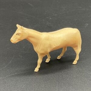 Vintage Celluloid Blow-Mold Style Horse‎ Figurine 3.5″ Tan Plastic Horse Retro